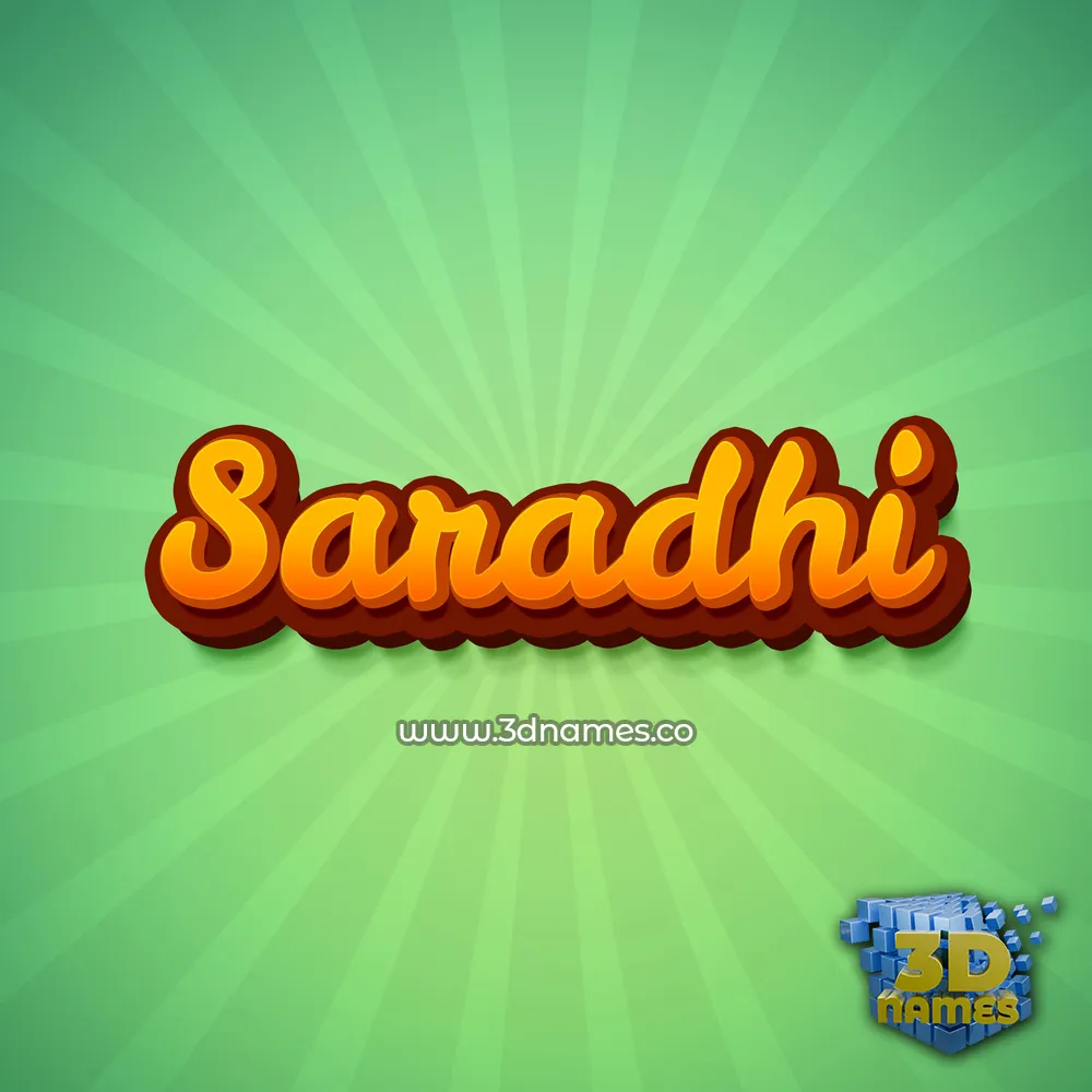 saradhi in Green Rays style - 3D name wallpaper