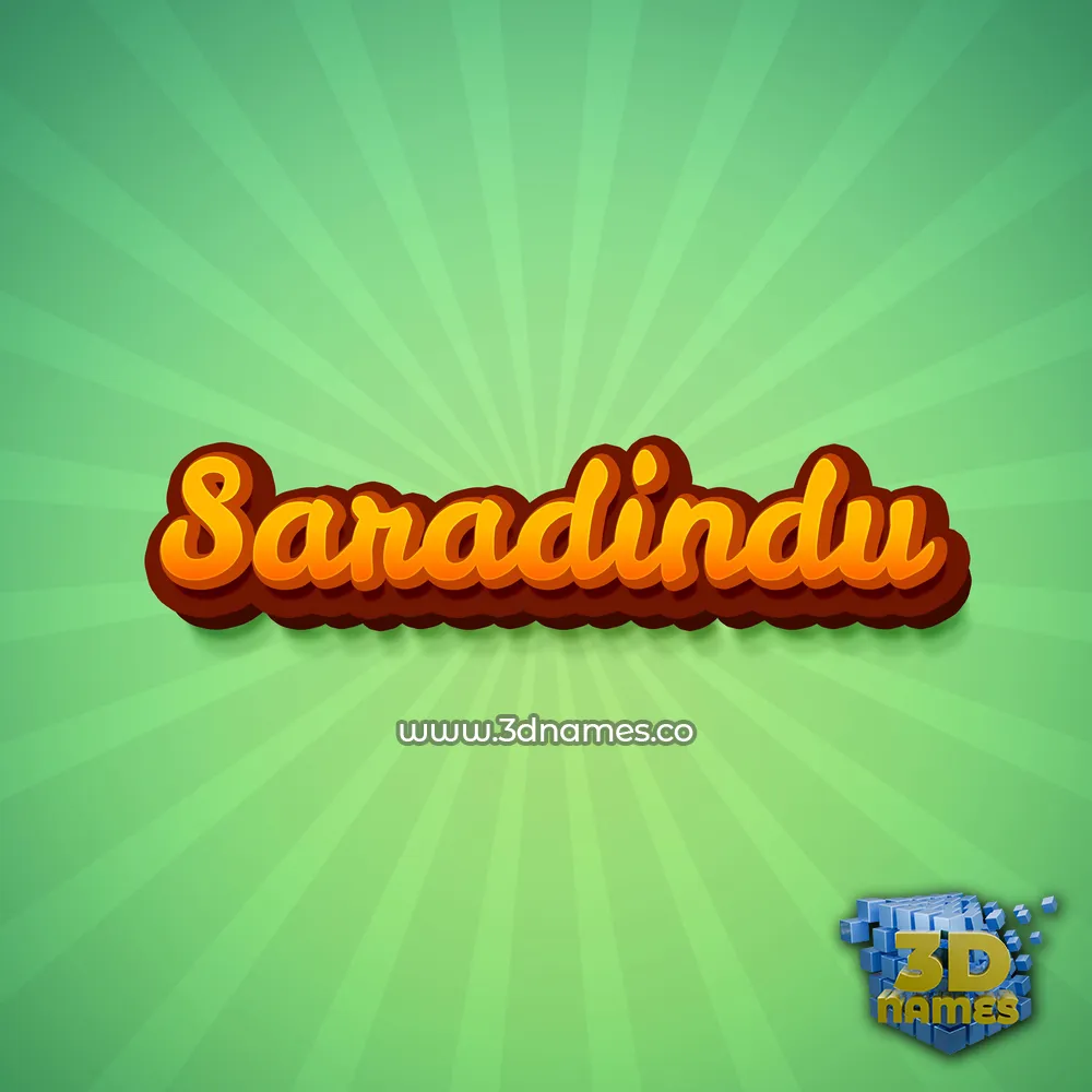 saradindu in Green Rays style - 3D name wallpaper
