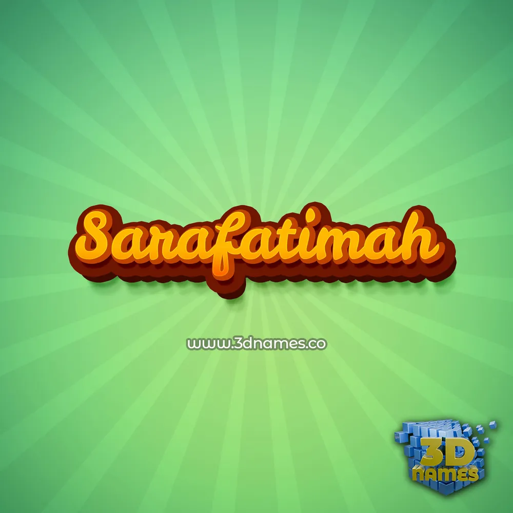 sarafatimah in Green Rays style - 3D name wallpaper