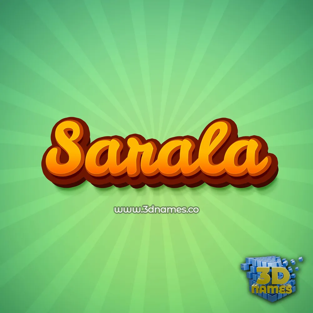 sarala in Green Rays style - 3D name wallpaper