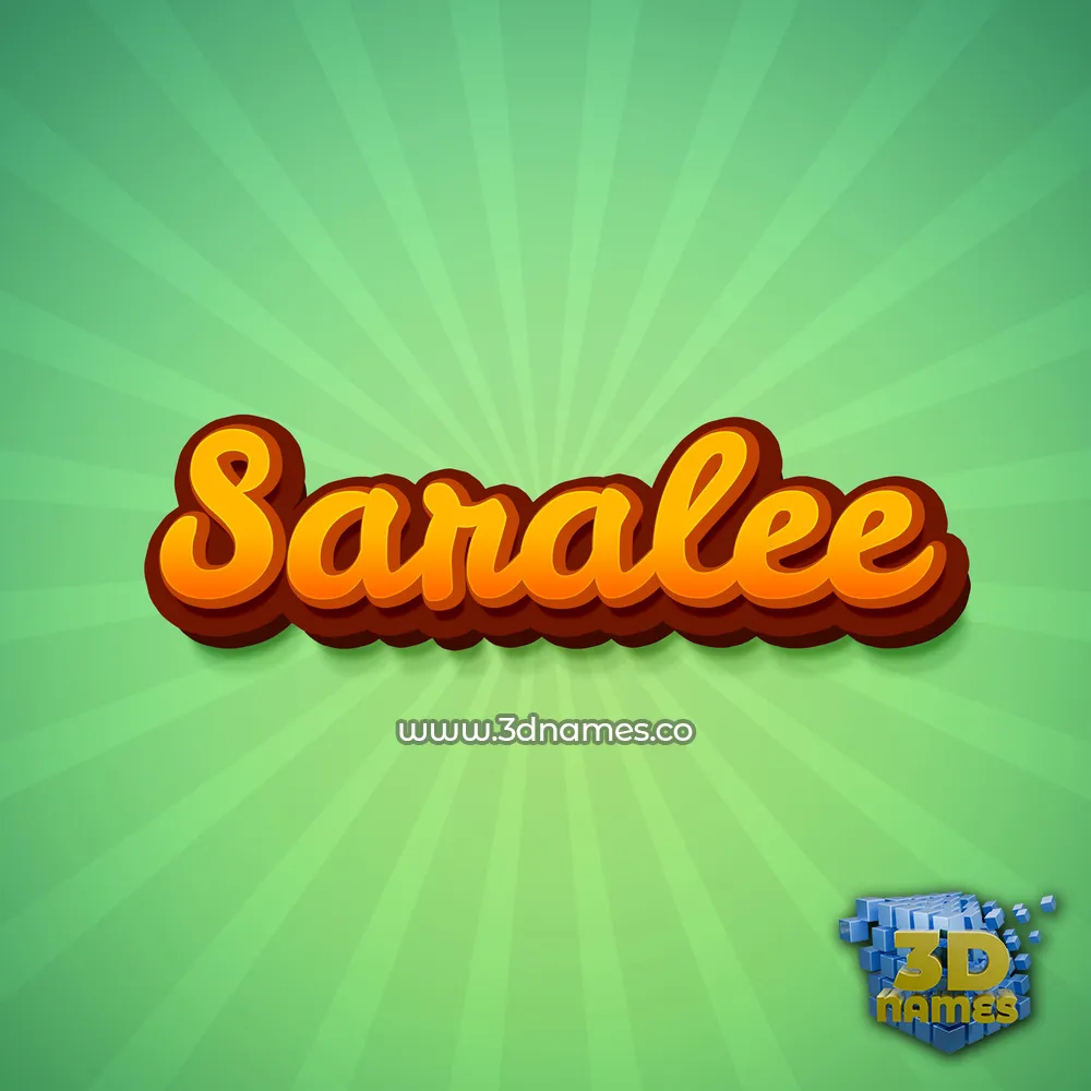 saralee in Green Rays style - 3D name wallpaper