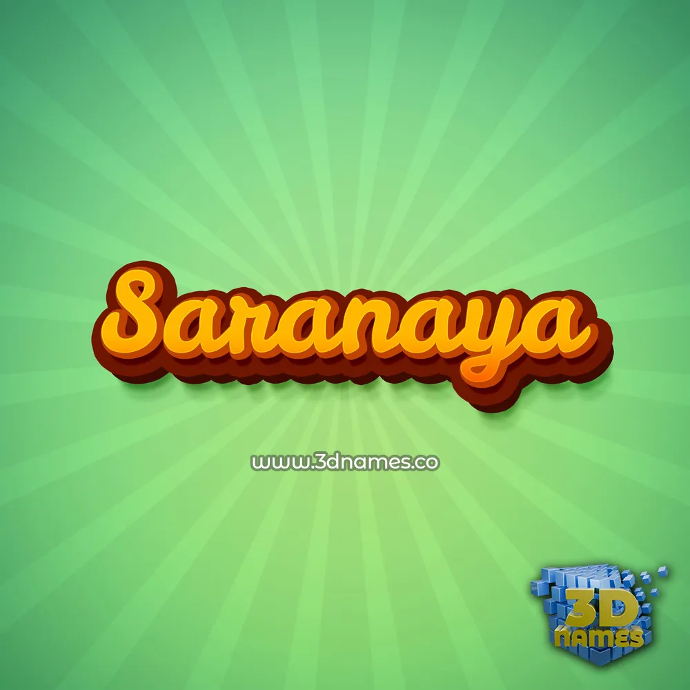 saranaya in Green Rays style - 3D name wallpaper
