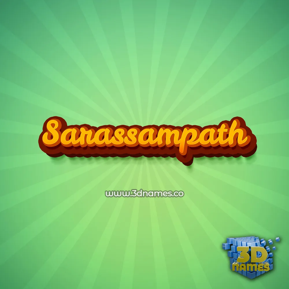 sarassampath in Green Rays style - 3D name wallpaper