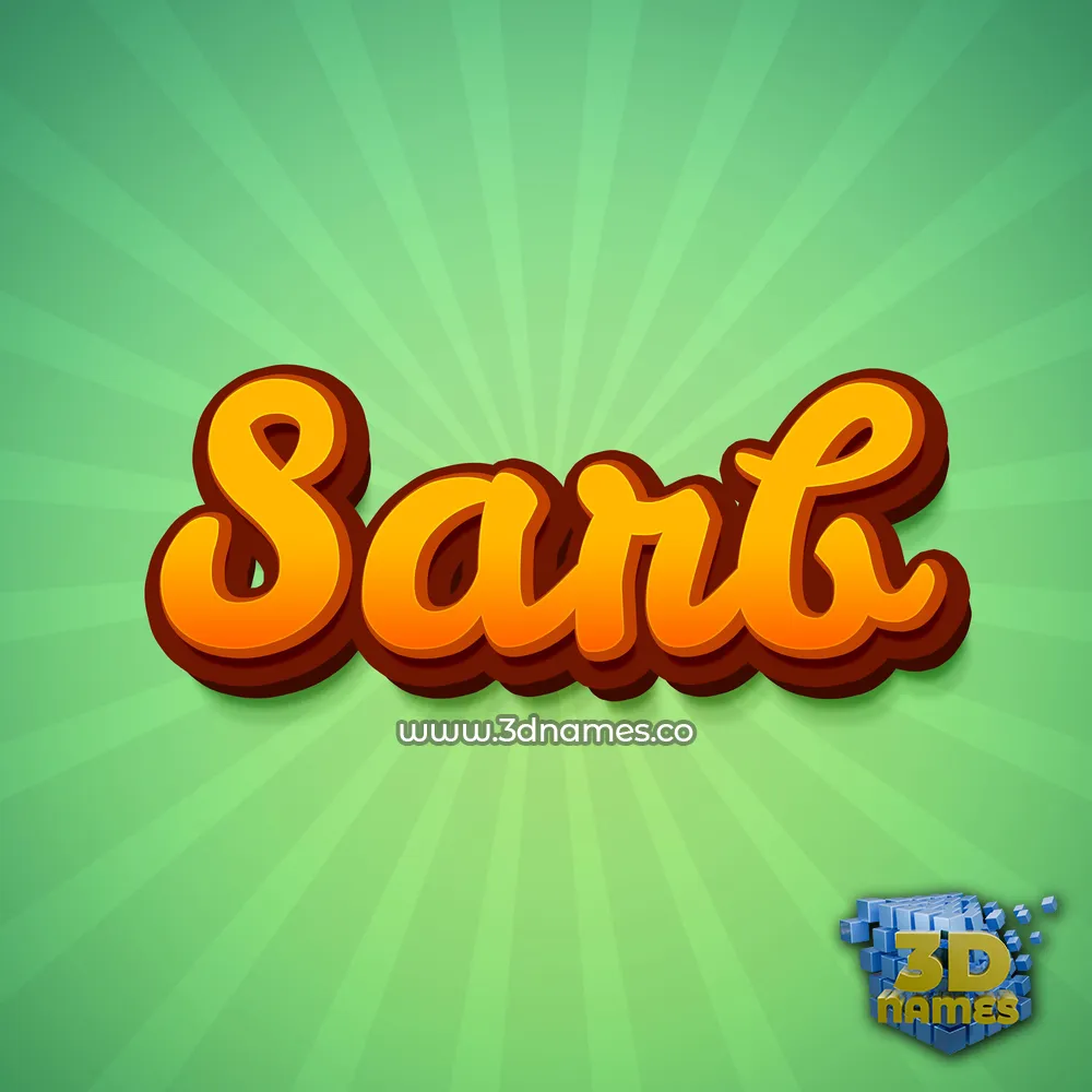 sarb in Green Rays style - 3D name wallpaper