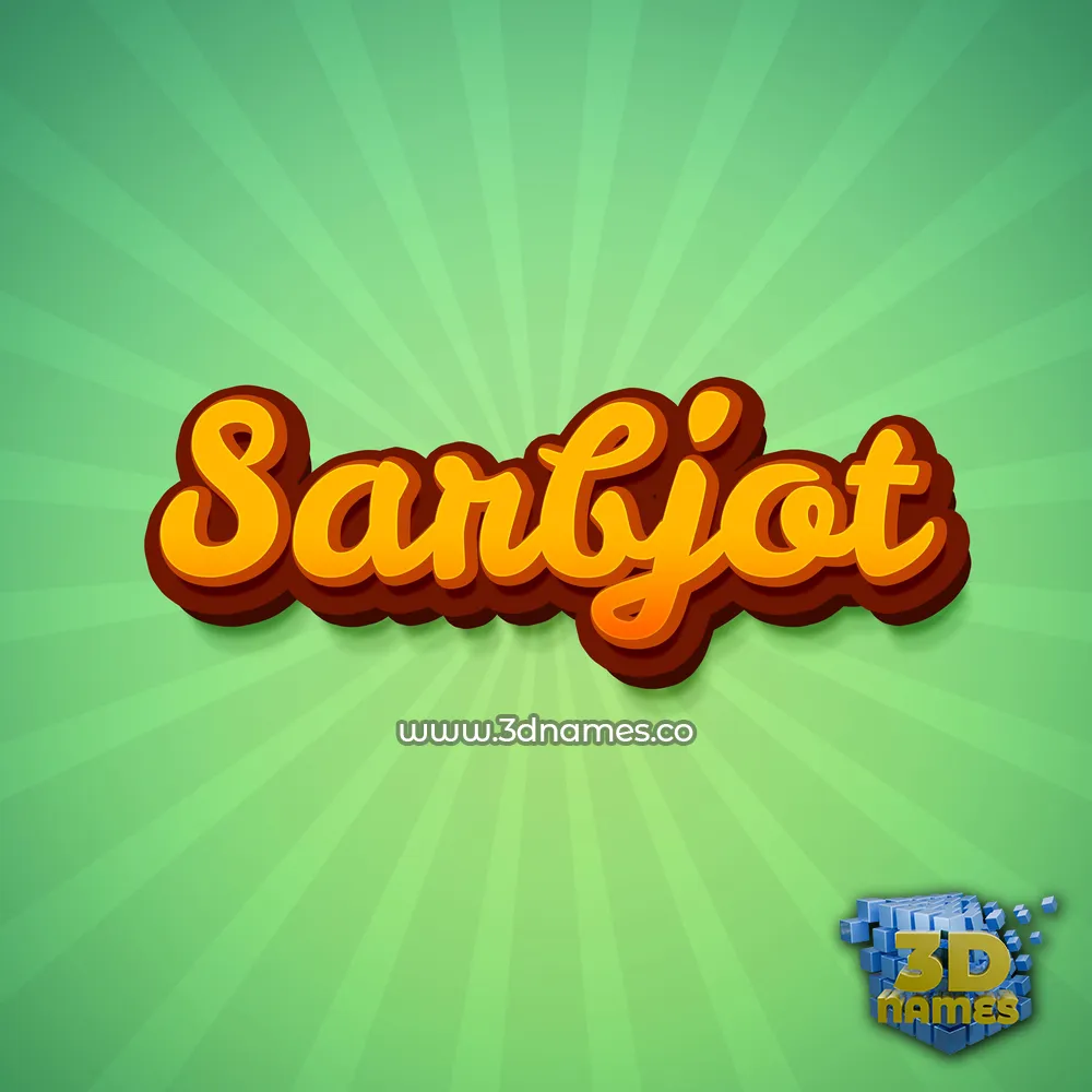 sarbjot in Green Rays style - 3D name wallpaper