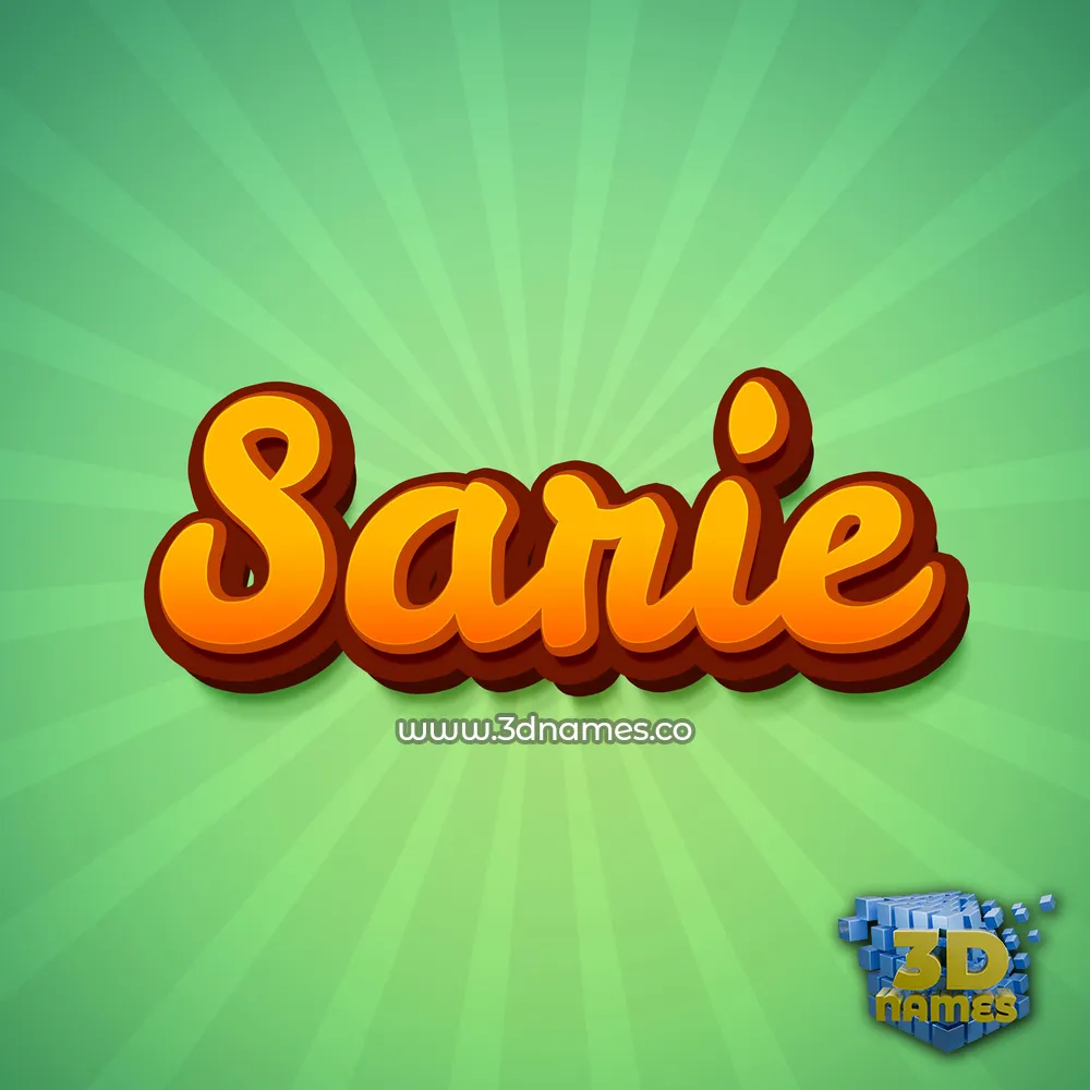 sarie in Green Rays style - 3D name wallpaper