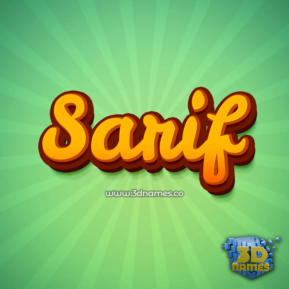 sarif in Green Rays style - 3D name wallpaper