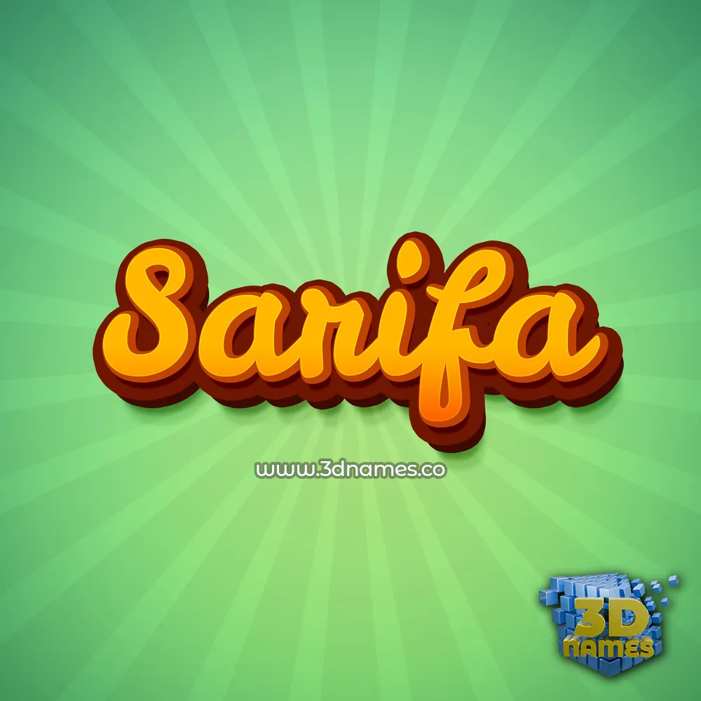 sarifa in Green Rays style - 3D name wallpaper