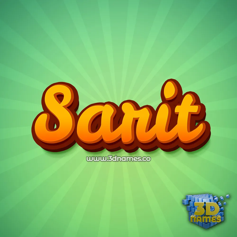 sarit in Green Rays style - 3D name wallpaper