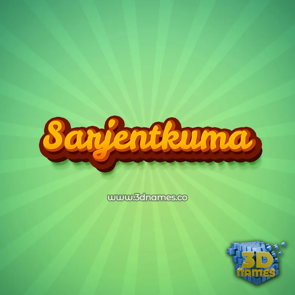 sarjentkuma in Green Rays style - 3D name wallpaper