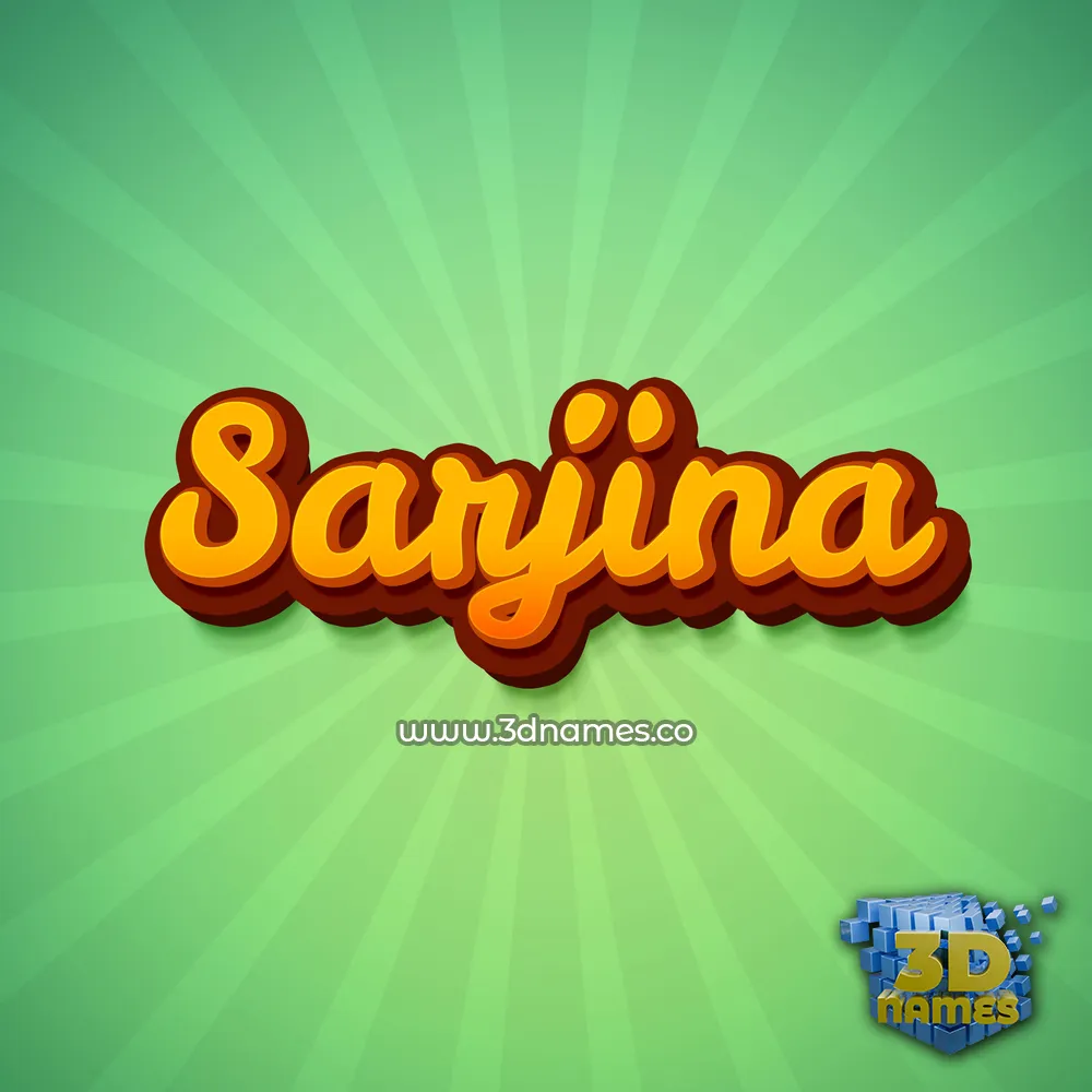 sarjina in Green Rays style - 3D name wallpaper