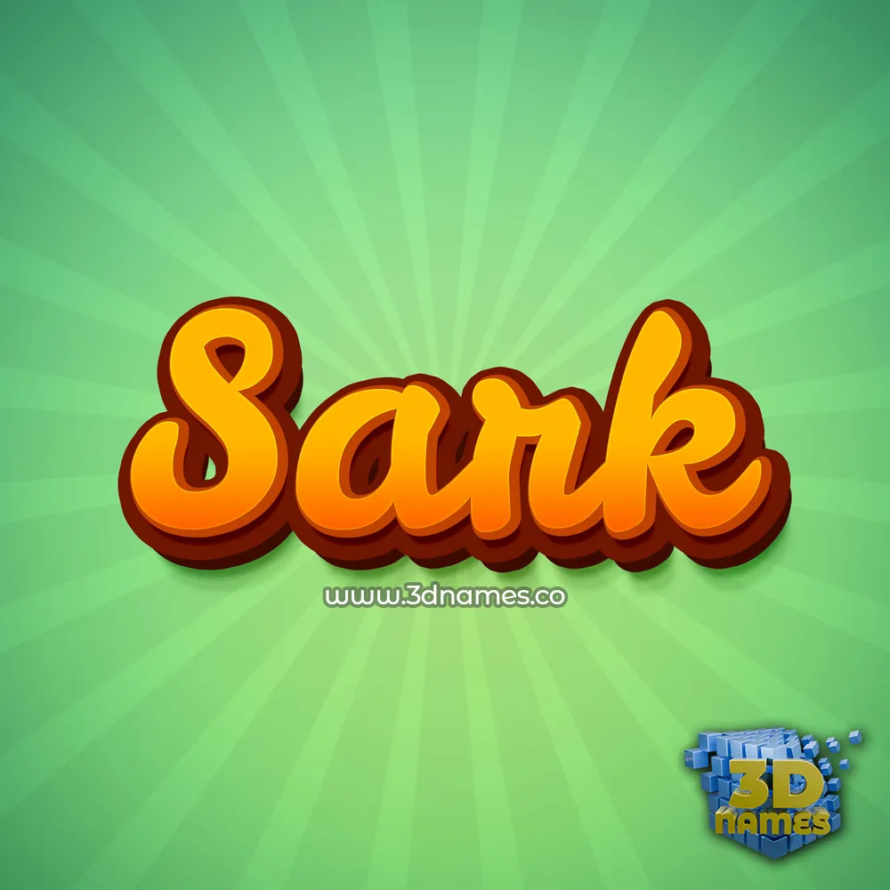 sark in Green Rays style - 3D name wallpaper