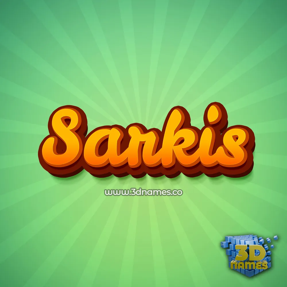 sarkis in Green Rays style - 3D name wallpaper