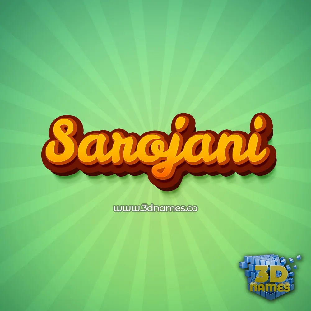 sarojani in Green Rays style - 3D name wallpaper