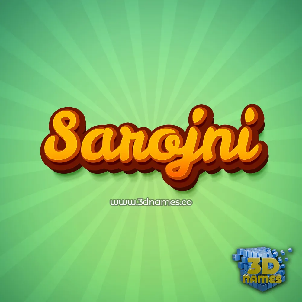 sarojni in Green Rays style - 3D name wallpaper