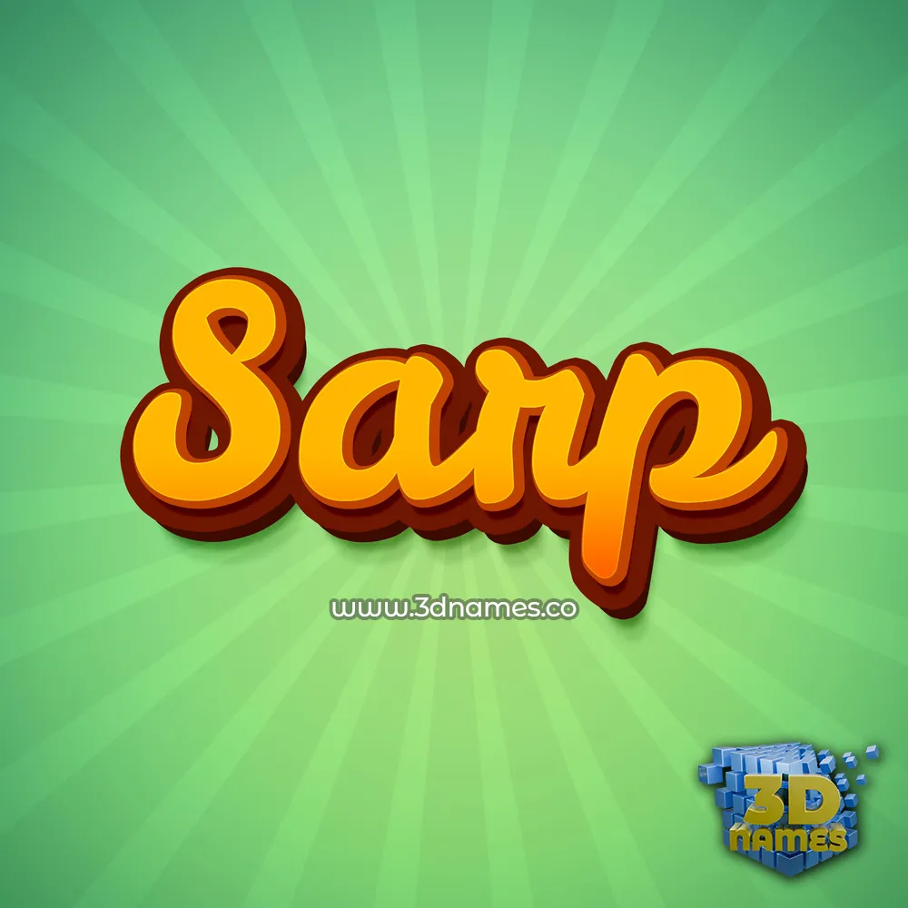sarp in Green Rays style - 3D name wallpaper