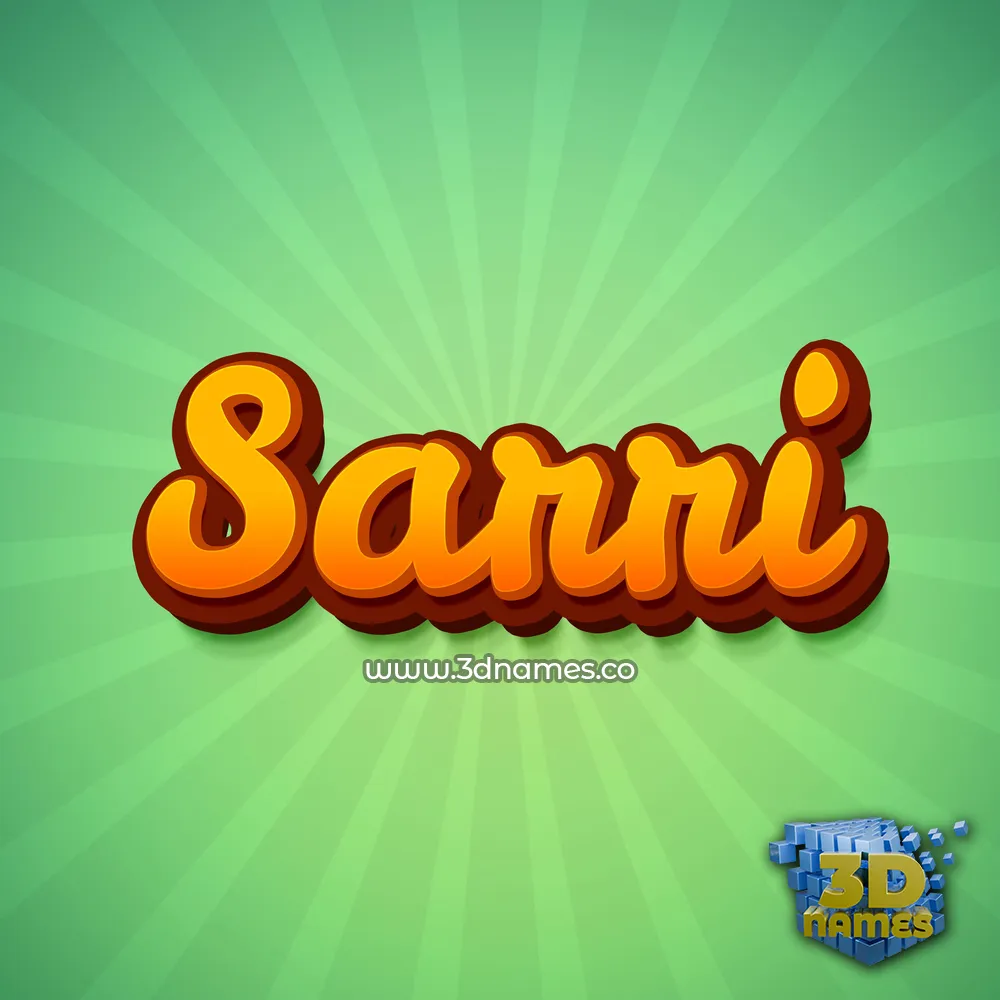 sarri in Green Rays style - 3D name wallpaper