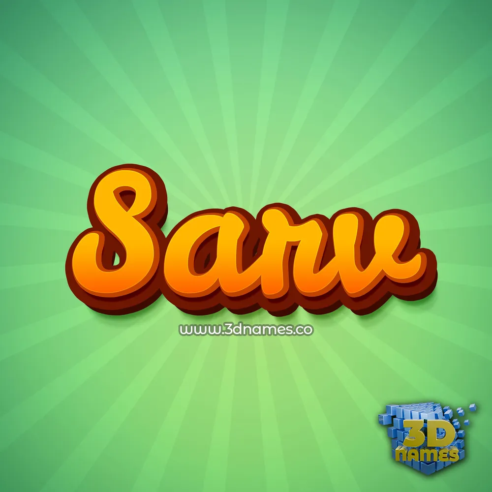 sarv in Green Rays style - 3D name wallpaper