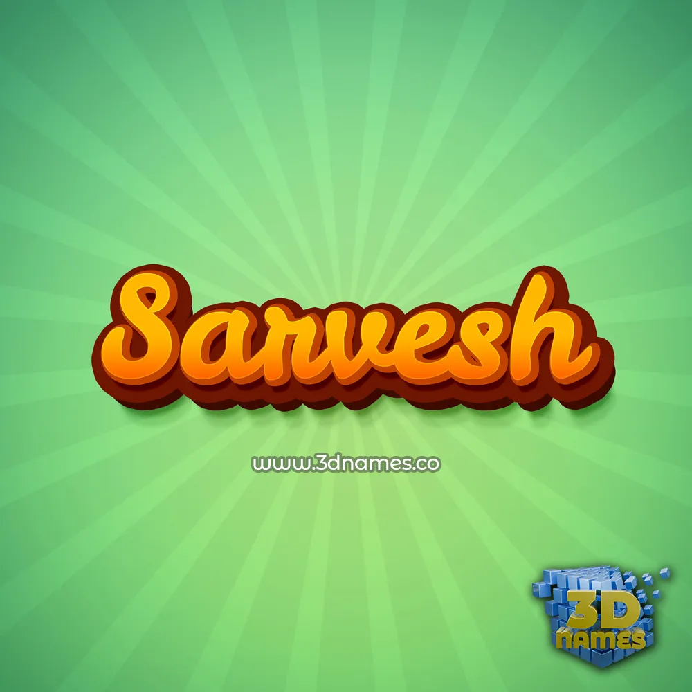sarvesh in Green Rays style - 3D name wallpaper