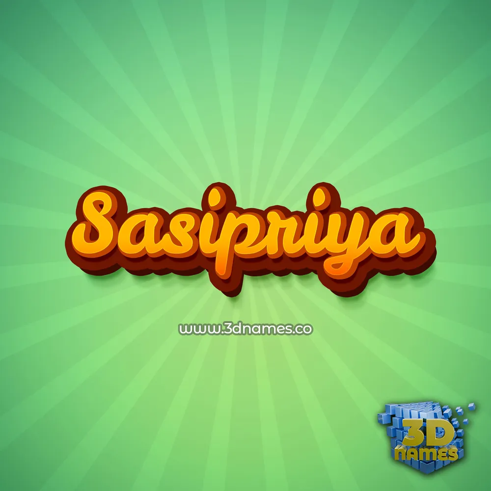 sasipriya in Green Rays style - 3D name wallpaper