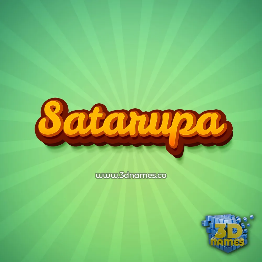 satarupa in Green Rays style - 3D name wallpaper