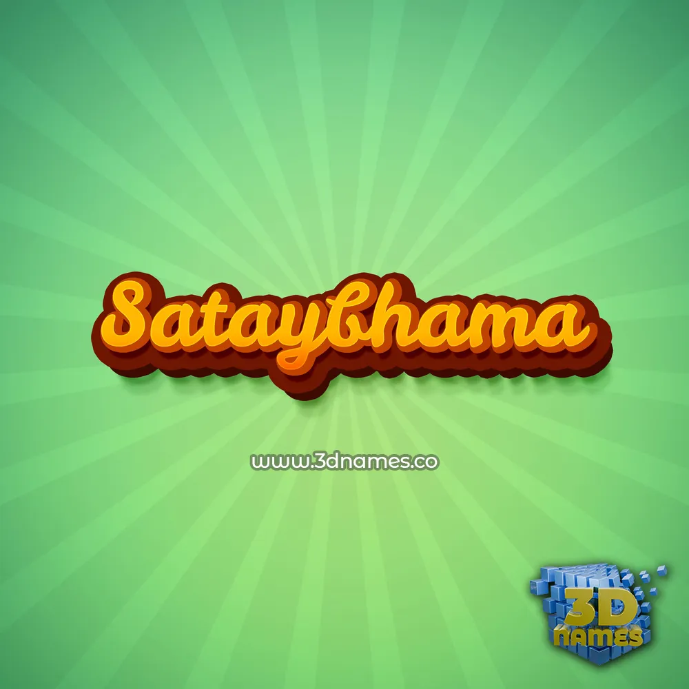sataybhama in Green Rays style - 3D name wallpaper