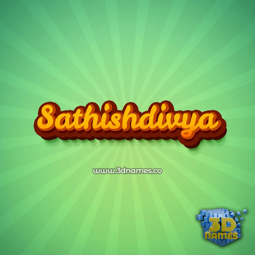 sathishdivya in Green Rays style - 3D name wallpaper
