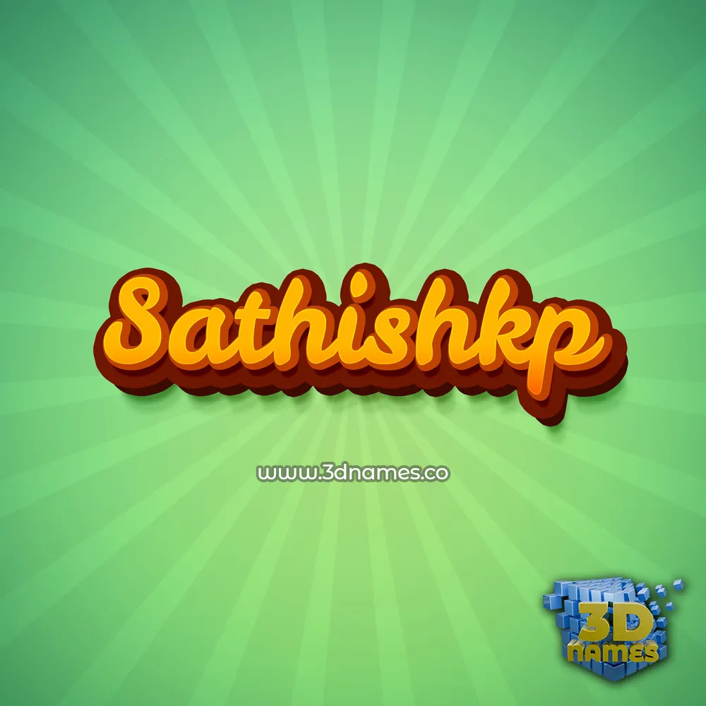 sathishkp in Green Rays style - 3D name wallpaper