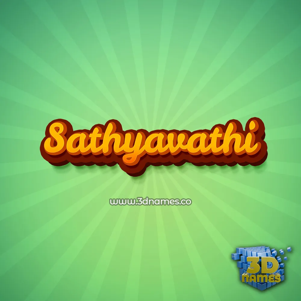 sathyavathi in Green Rays style - 3D name wallpaper