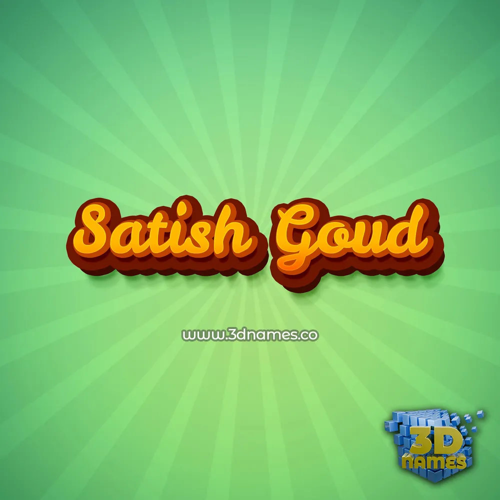 satish goud in Green Rays style - 3D name wallpaper