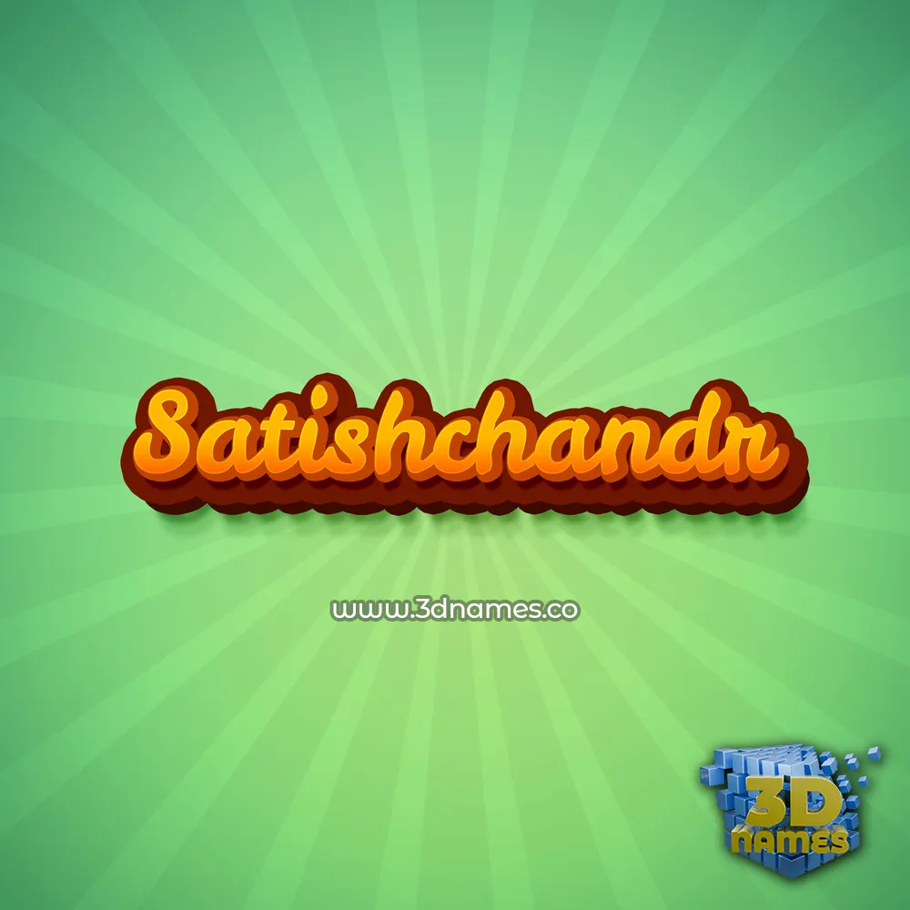 satishchandr in Green Rays style - 3D name wallpaper