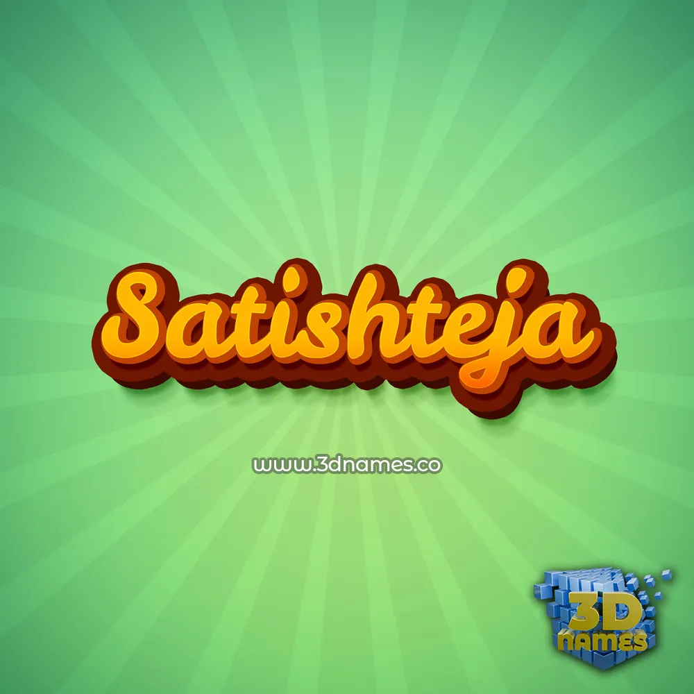 satishteja in Green Rays style - 3D name wallpaper