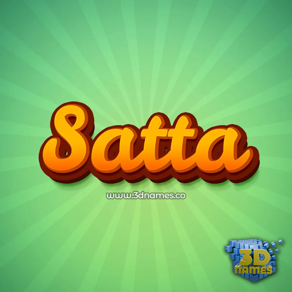 satta in Green Rays style - 3D name wallpaper