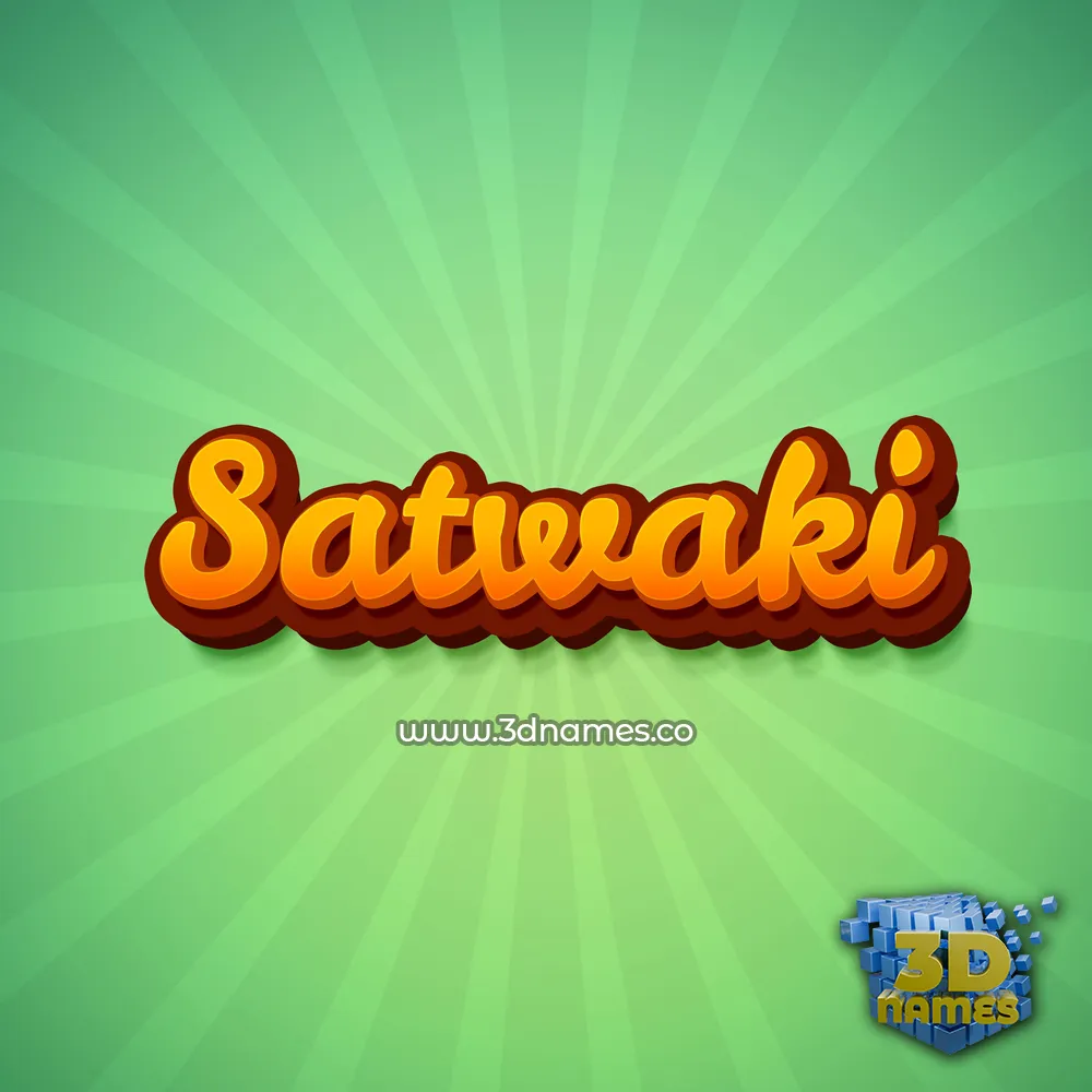 satwaki in Green Rays style - 3D name wallpaper