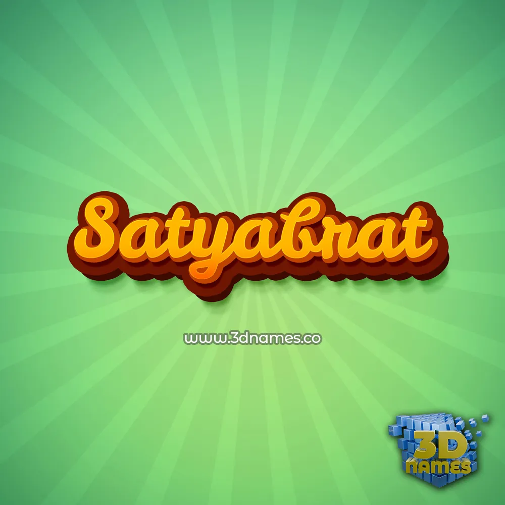 satyabrat in Green Rays style - 3D name wallpaper
