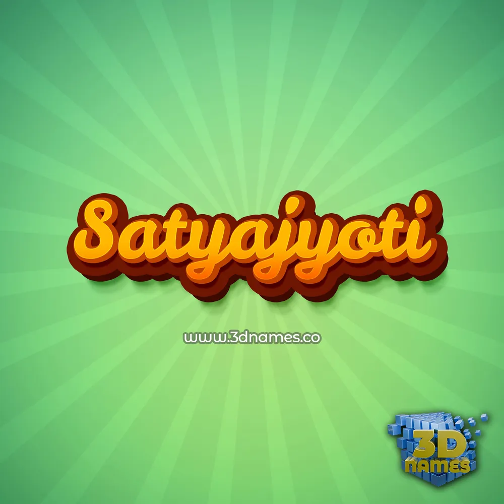 satyajyoti in Green Rays style - 3D name wallpaper