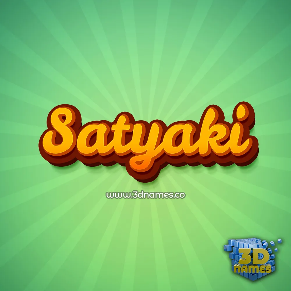 satyaki in Green Rays style - 3D name wallpaper