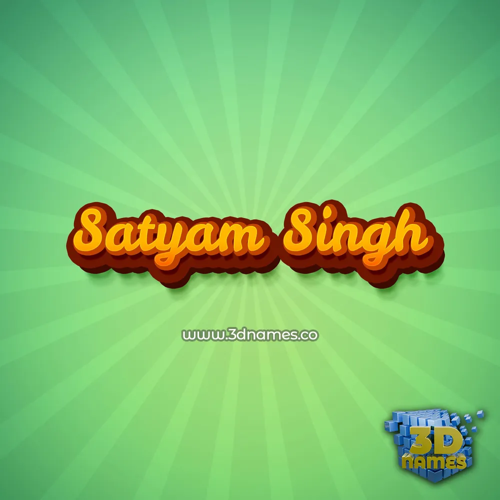 satyam singh in Green Rays style - 3D name wallpaper