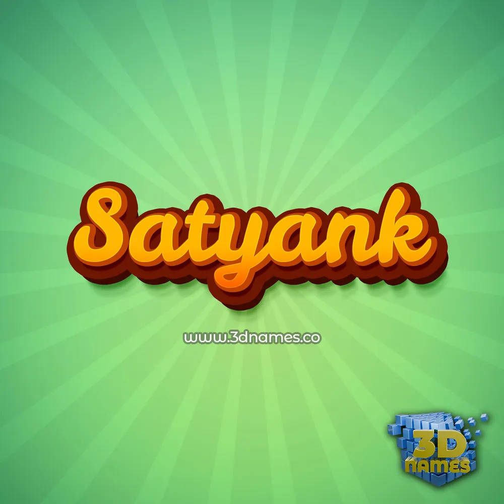 satyank in Green Rays style - 3D name wallpaper