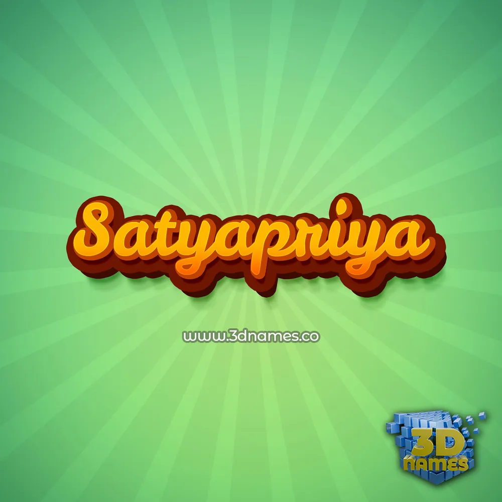 satyapriya in Green Rays style - 3D name wallpaper