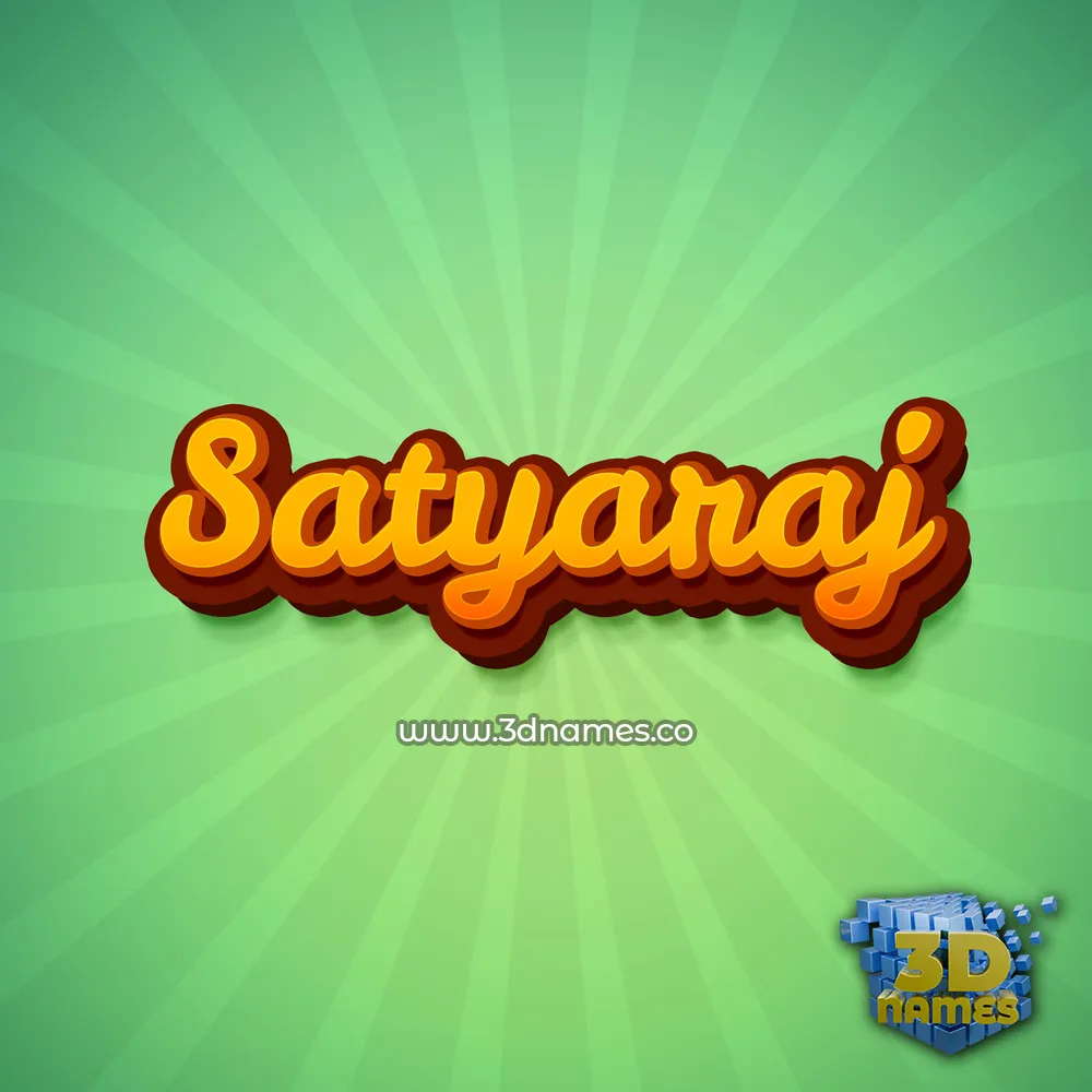 satyaraj in Green Rays style - 3D name wallpaper