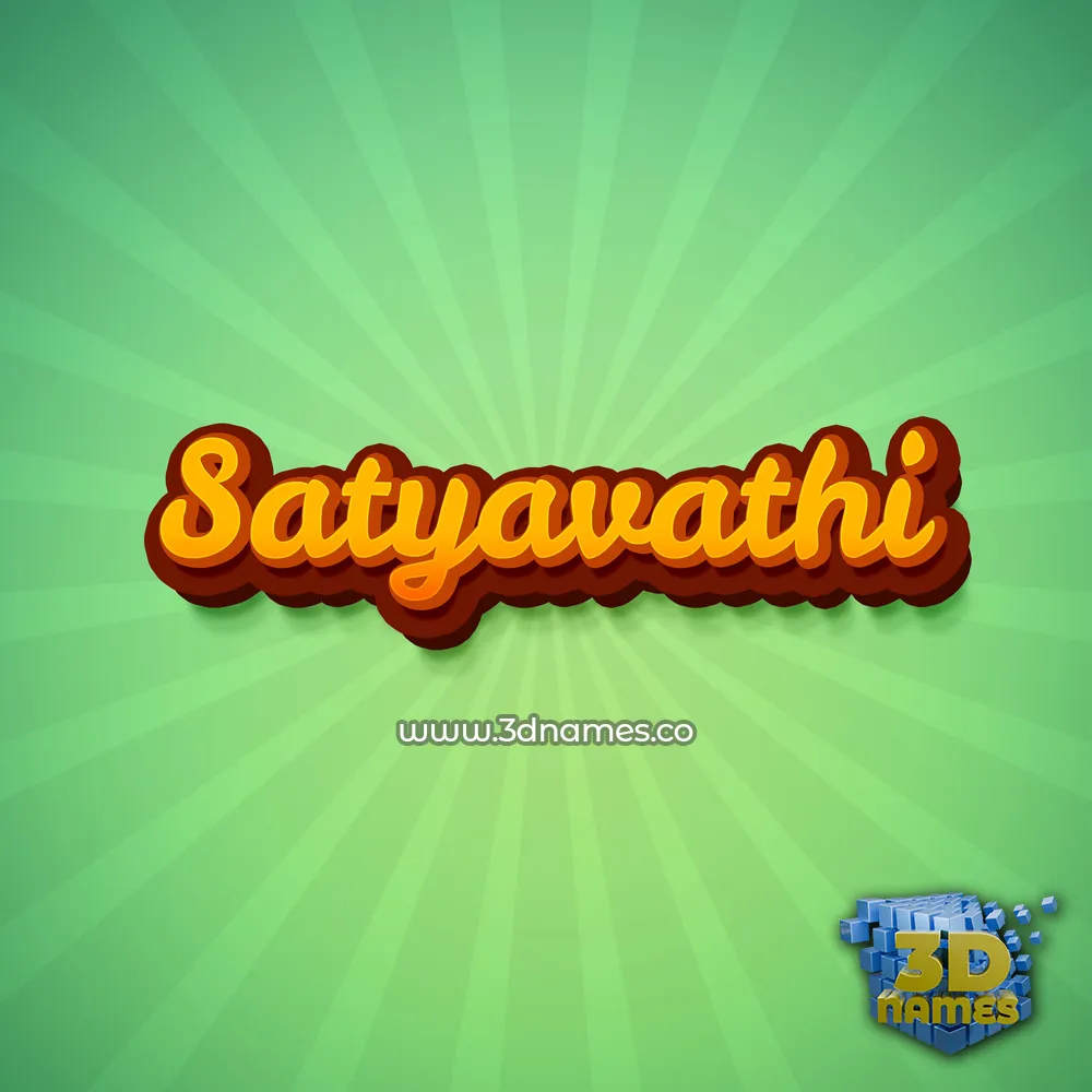 satyavathi in Green Rays style - 3D name wallpaper