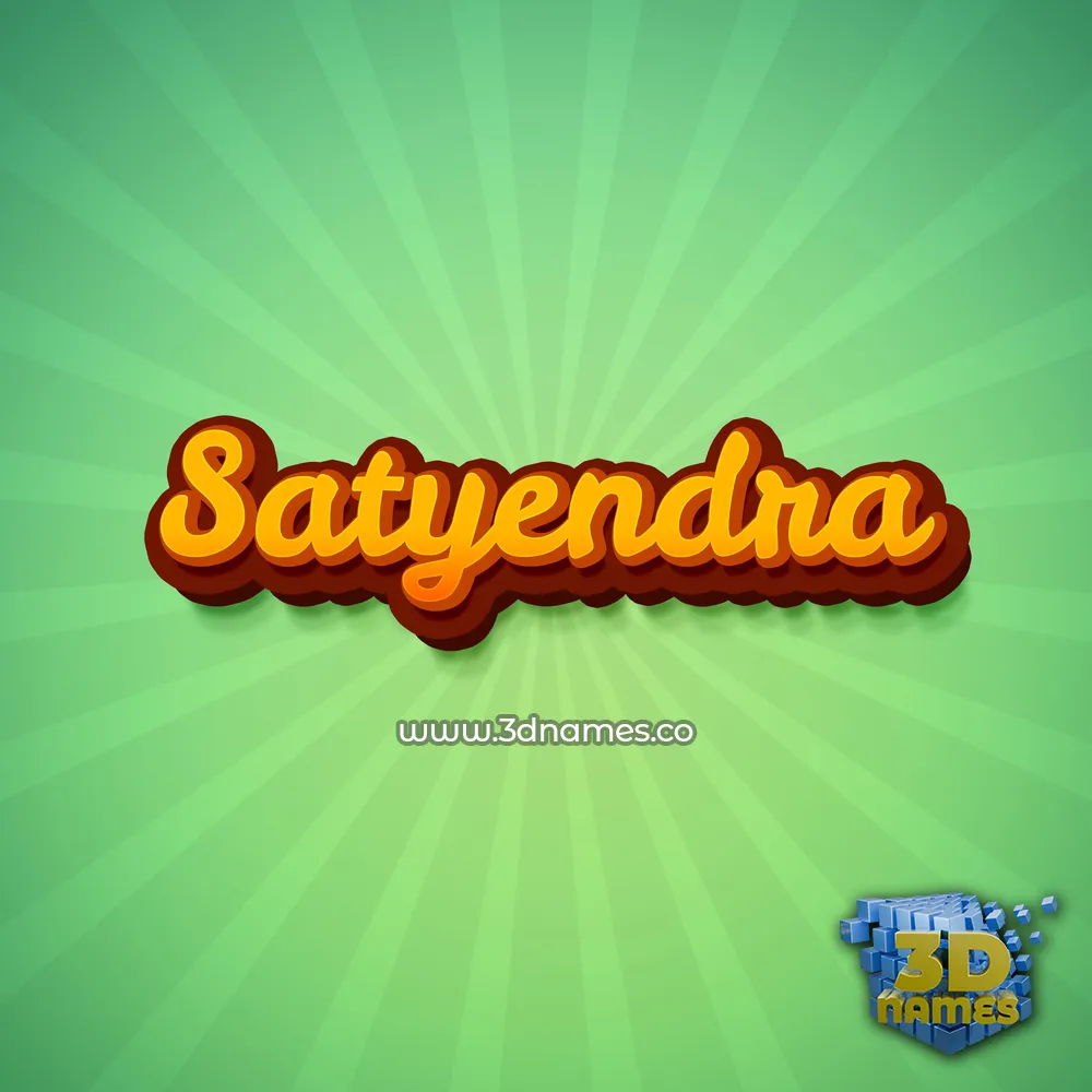 satyendra in Green Rays style - 3D name wallpaper
