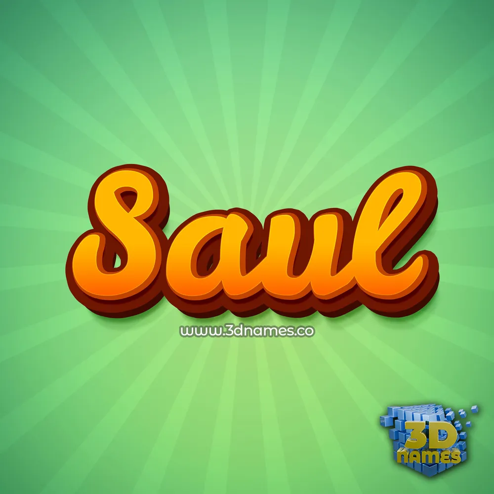saul in Green Rays style - 3D name wallpaper