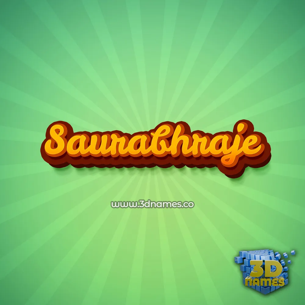saurabhraje in Green Rays style - 3D name wallpaper