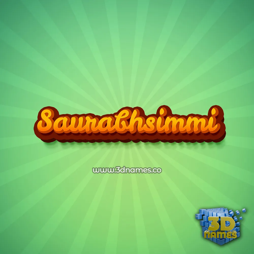 saurabhsimmi in Green Rays style - 3D name wallpaper