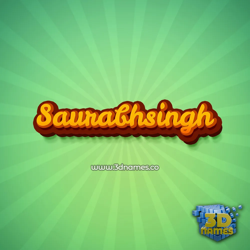 saurabhsingh in Green Rays style - 3D name wallpaper