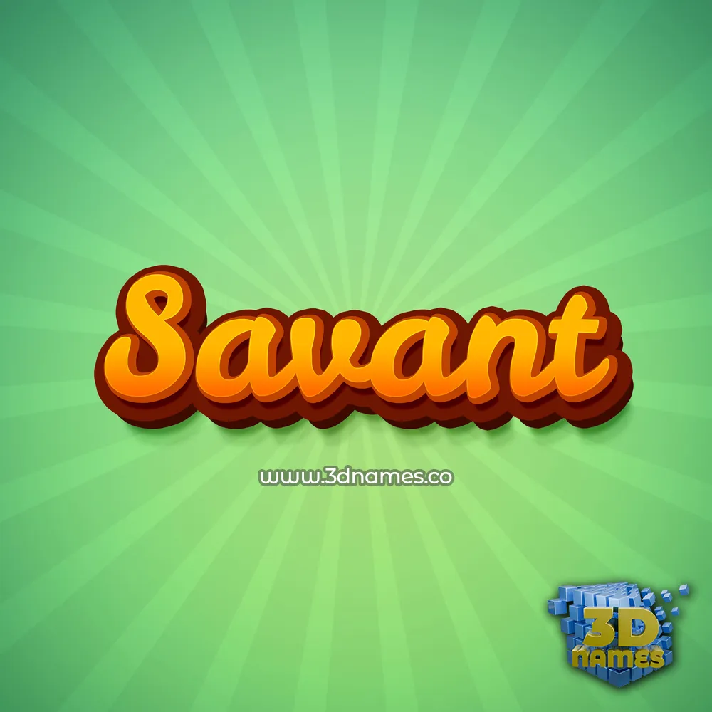 savant in Green Rays style - 3D name wallpaper