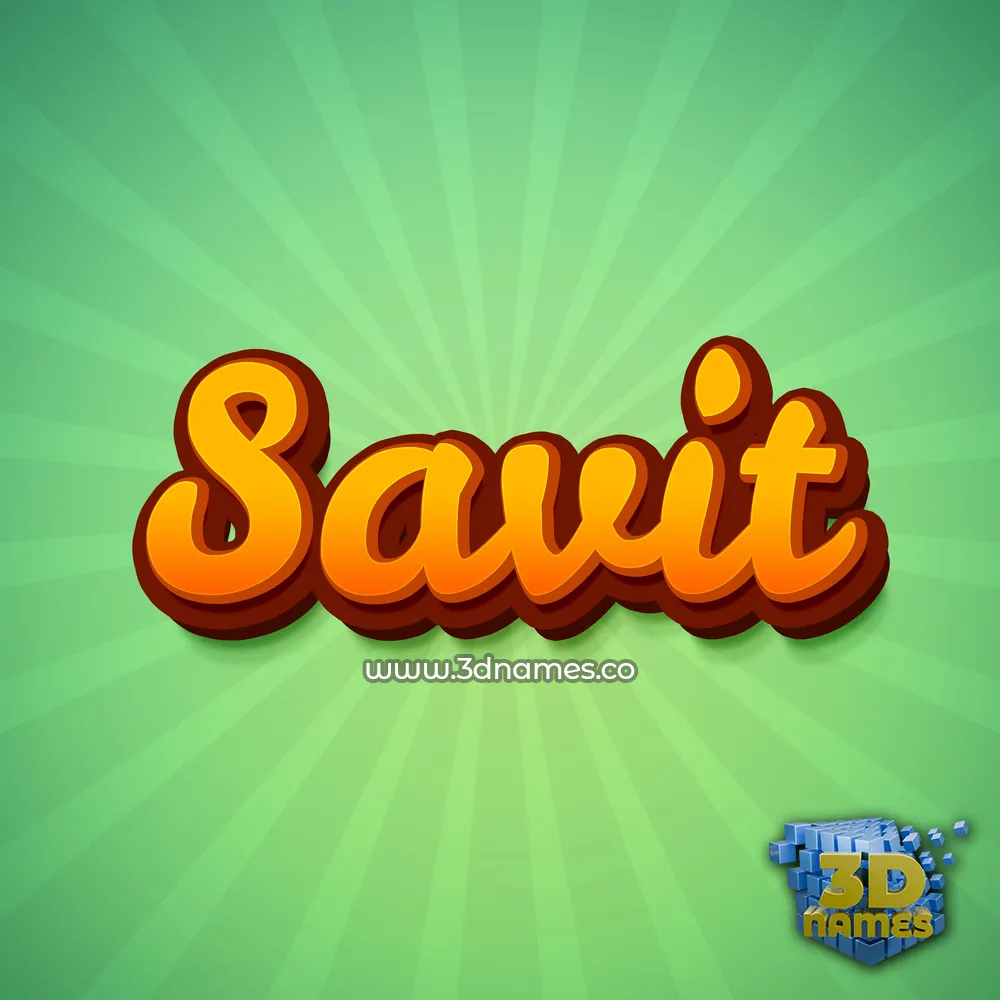 savit in Green Rays style - 3D name wallpaper