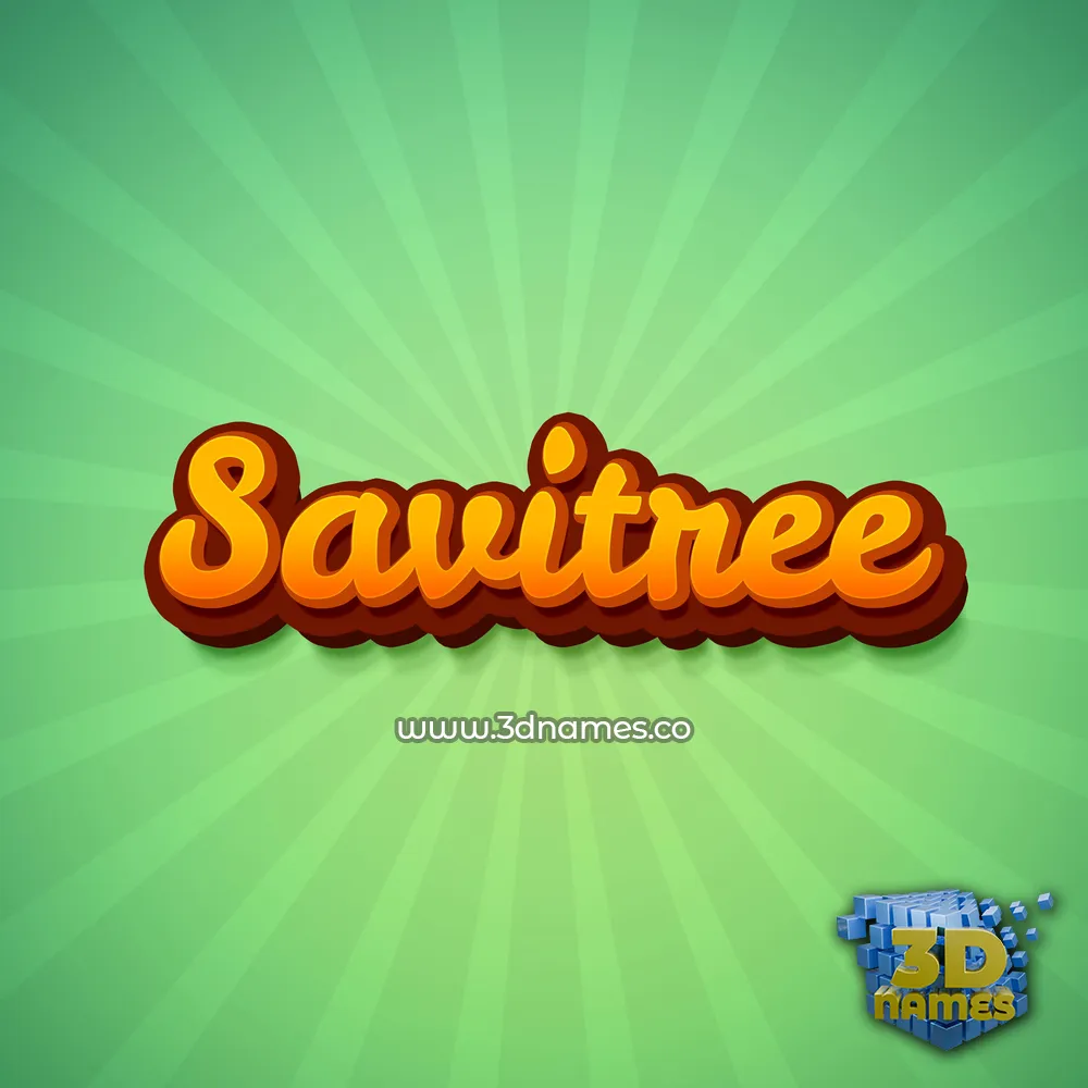 savitree in Green Rays style - 3D name wallpaper